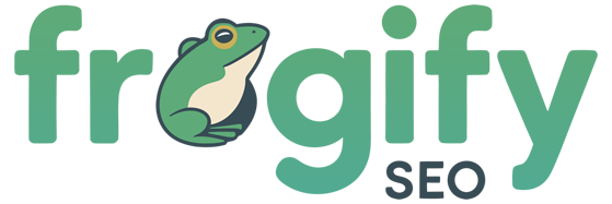 Frogify SEO logo – creative frog icon representing digital marketing and SEO services.